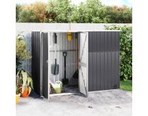 vidaXL Garden Tool Shed Anthracite 225x89x161 cm Galvanised Steel