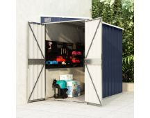 vidaXL Wall-mounted Garden Shed Anthracite 118x194x178 cm Steel