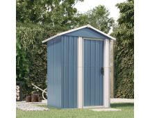 vidaXL Garden Shed Grey 126x97.5x177 cm Galvanised Steel