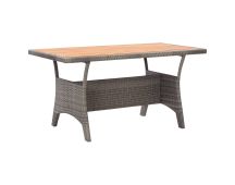 vidaXL Garden Table Grey 120x70x66 cm Solid Acacia Wood