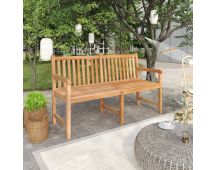 vidaXL Garden Bench 150 cm Solid Teak Wood