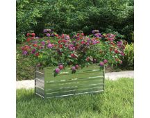 vidaXL Garden Raised Bed 100x40x45 cm Galvanized Steel Silver