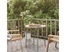 vidaXL Tea Table Grey 45 cm Poly Rattan