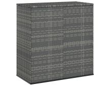 vidaXL Garden Cushion Box PE Rattan 100x49x103.5 cm Grey