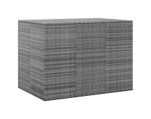 vidaXL Garden Cushion Box PE Rattan 145x100x103 cm Grey