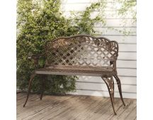 vidaXL Garden Bench 108 cm Cast Aluminium Bronze