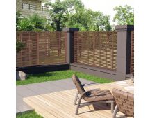 vidaXL Louver Fence WPC 180x180 cm Brown