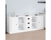 vidaXL Sideboards 3 pcs White Engineered Wood