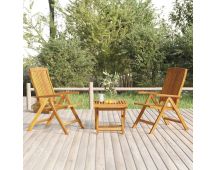 vidaXL 3 Piece Garden Lounge Set Solid Wood Teak