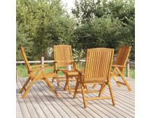 vidaXL 5 Piece Garden Lounge Set Solid Wood Teak