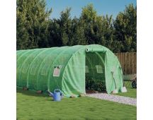 vidaXL Greenhouse with Steel Frame Green 24 m� 8x3x2 m