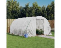 vidaXL Greenhouse with Steel Frame White 12 m� 4x3x2 m