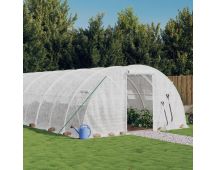 vidaXL Greenhouse with Steel Frame White 24 m� 6x4x2 m