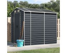 vidaXL Garden Shed Anthracite 191x215x198 cm Galvanised Steel