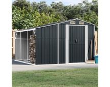 vidaXL Garden Shed Anthracite 277x279x179 cm Galvanised Steel