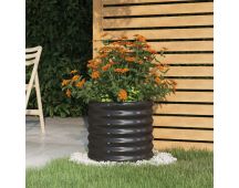 vidaXL Garden Planter Powder-coated Steel 40x40x36 cm Anthracite