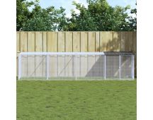 vidaXL Chicken Cage with Roof Anthracite 403x98x90 cm Galvanised Steel