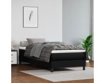 vidaXL Box Spring Bed Frame Black 100x200 cm Faux Leather