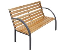 vidaXL Garden Bench 112 cm Solid Wood Fir