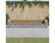 vidaXL Garden Bench Gabion Design 347x71x655 cm Impregnated Wood Pine