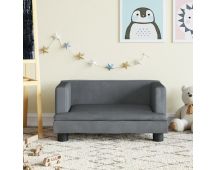 vidaXL Kids Sofa Dark Grey 60x40x30 cm Velvet