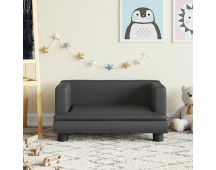 vidaXL Kids Sofa Black 60x40x30 cm Faux Leather