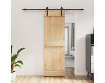 vidaXL Sliding Door with Hardware Set 70x210 cm Solid Wood Pine