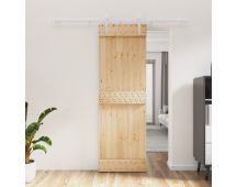 vidaXL Sliding Door with Hardware Set 70x210 cm Solid Wood Pine