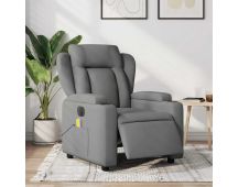 vidaXL Electric Massage Recliner Chair Dark Grey Fabric