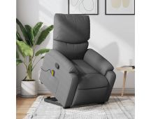 vidaXL Stand up Massage Recliner Chair Dark Grey Fabric