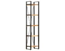 vidaXL 5-Tier Bookcase 40x30x180 cm Solid Mango Wood