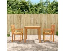 vidaXL 3 Piece Garden Dining Set Solid Wood Acacia