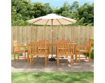 vidaXL 7 Piece Garden Dining Set Solid Wood Acacia