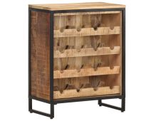 vidaXL Wine Cabinet 62x33x78.5 cm Rough Mango Wood