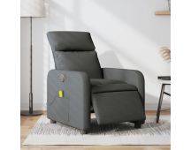 vidaXL Electric Massage Recliner Chair Dark Grey Fabric