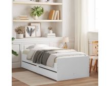 vidaXL Bed Frame with Drawers White 90x190 cm