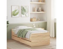 vidaXL Bed Frame with Drawers Sonoma Oak 90x190 cm