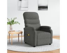 vidaXL Massage Chair Dark Grey Fabric