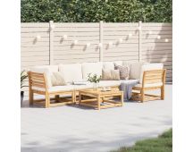 vidaXL 6 Piece Garden Lounge Set with Cushions Solid Wood Acacia