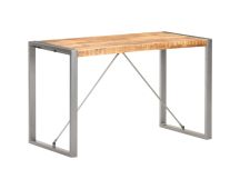 vidaXL Dining Table 120x60x75 cm Solid Rough Mango Wood