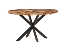 vidaXL Dining Table 140x80x75cm Solid Acacia Wood with Sheesham Finish