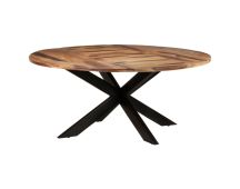 vidaXL Dining Table Round 175x75 cm Acacia Wood with Honey Finish