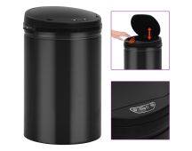 vidaXL Automatic Sensor Dustbin 30 L Carbon Steel Black