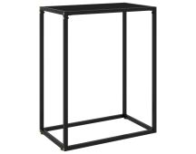 vidaXL Console Table Black 60x35x75 cm Tempered Glass