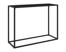 vidaXL Console Table Black 100x35x75 cm Tempered Glass