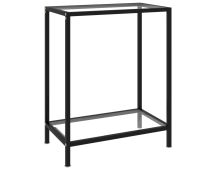 vidaXL Console Table Transparent 60x35x75 cm Tempered Glass