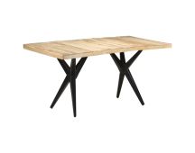 vidaXL Dining Table 160x80x76 cm Rough Mango Wood