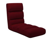 vidaXL Folding Floor Chair Wine Red Faux Leather