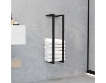 vidaXL Towel Rack Black 12.5x12.5x60 cm Iron