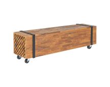 vidaXL TV Stand 110x30x32.5 cm Solid Teak Wood